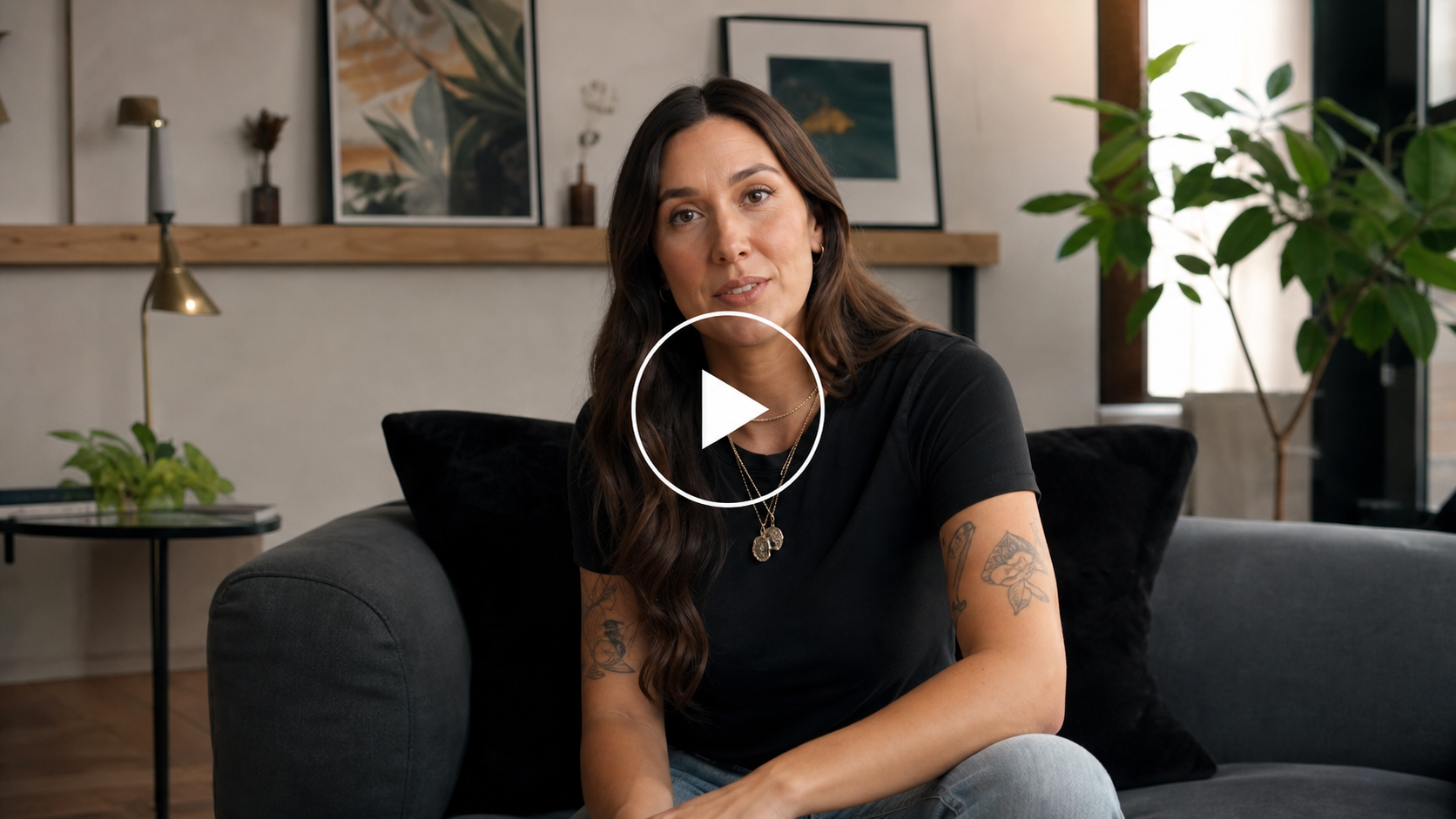 Creator speaking directly to camera in a calm studio setting